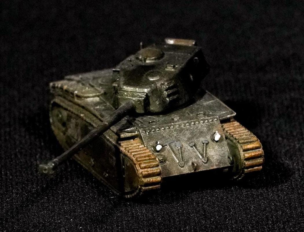 ARL-44 Unpainted Miniature – Dark Grey Resin French Heavy Tank – 1/48 • 1/56 • 1/64 • 1/72 • 1/76 • 1/87 • 1/100 • 1/144