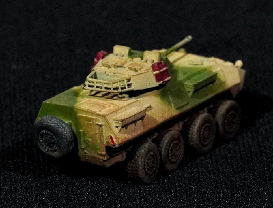 LAV-25 Unpainted Miniature – Dark Grey Resin U.S. Armored Reconnaissance Vehicle – 1/48 • 1/56 • 1/64 • 1/72 • 1/76 • 1/87 • 1/100 • 1/144