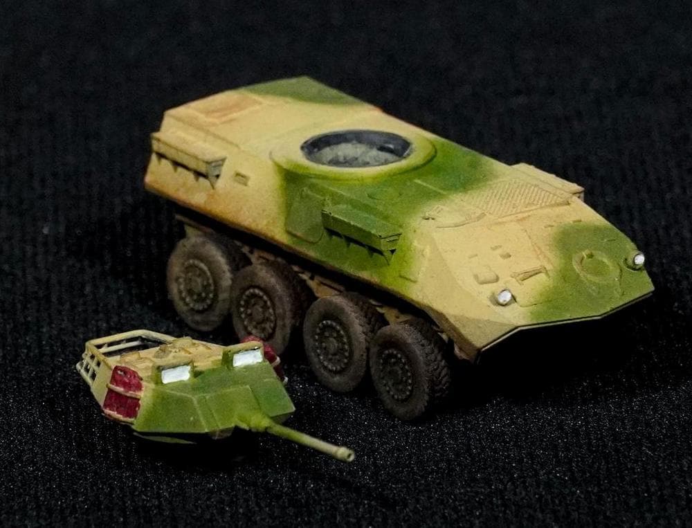 LAV-25 Unpainted Miniature – Dark Grey Resin U.S. Armored Reconnaissance Vehicle – 1/48 • 1/56 • 1/64 • 1/72 • 1/76 • 1/87 • 1/100 • 1/144
