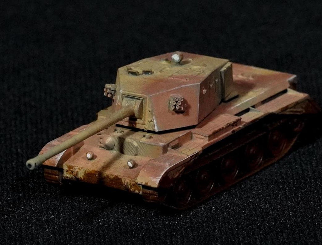 Charioteer FV4101 Unpainted Miniature – Dark Grey Resin Tank Destroyer – 1/48 • 1/56 • 1/64 • 1/72 • 1/76 • 1/87 • 1/100 • 1/144
