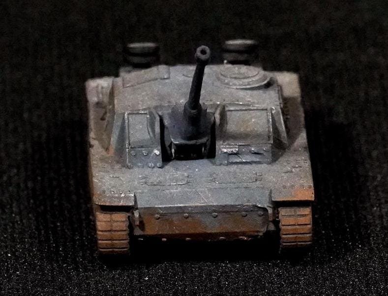 StuG III G Unpainted Miniature – Dark Grey Resin German Assault Gun – 1/48 • 1/56 • 1/64 • 1/72 • 1/76 • 1/87 • 1/100 • 1/144