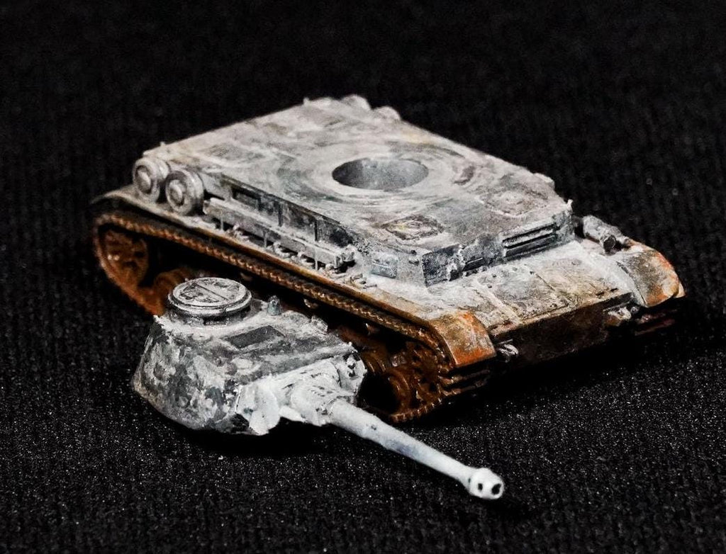 Panzer IV Unpainted Miniature – Dark Grey Resin German Medium Tank – 1/48 • 1/56 • 1/64 • 1/72 • 1/76 • 1/87 • 1/100 • 1/144