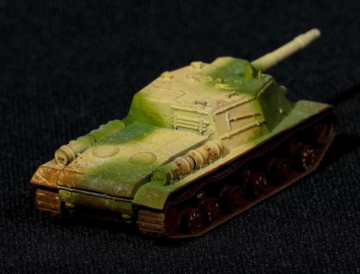 ISU-152 Unpainted Miniature – Dark Grey Resin Soviet Assault Gun – 1/48 • 1/56 • 1/64 • 1/72 • 1/76 • 1/87 • 1/100 • 1/144