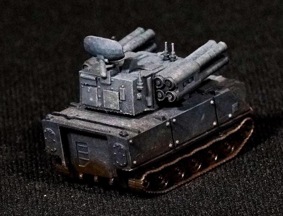 M113 ADATS Unpainted Miniature – Dark Grey Resin Air-Defense Vehicle – 1/48 • 1/56 • 1/64 • 1/72 • 1/76 • 1/87 • 1/100 • 1/144
