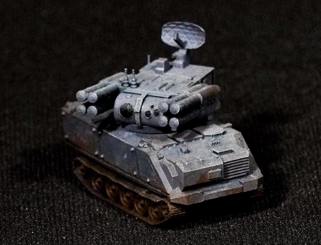 M113 ADATS Unpainted Miniature – Dark Grey Resin Air-Defense Vehicle – 1/48 • 1/56 • 1/64 • 1/72 • 1/76 • 1/87 • 1/100 • 1/144