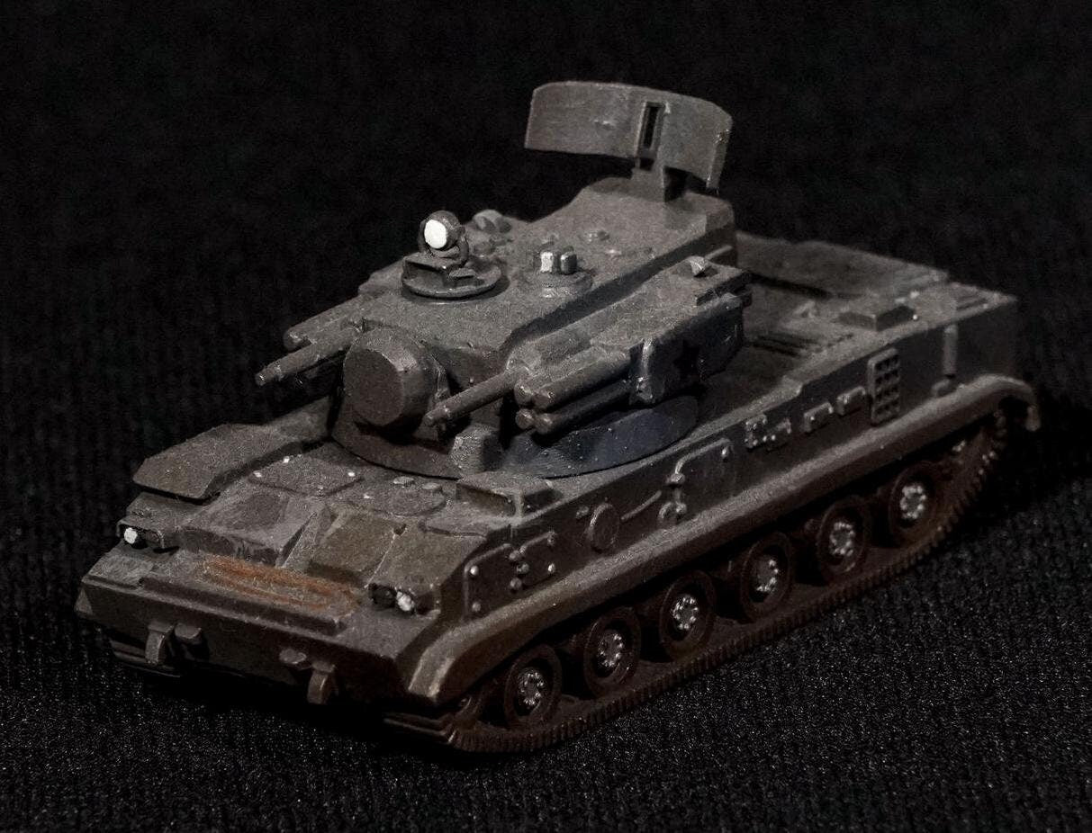 2K22 Tunguska Unpainted Miniature – Dark Grey Resin Military Model – 1/48 • 1/56 • 1/64 • 1/72 • 1/76 • 1/87 • 1/100 • 1/144