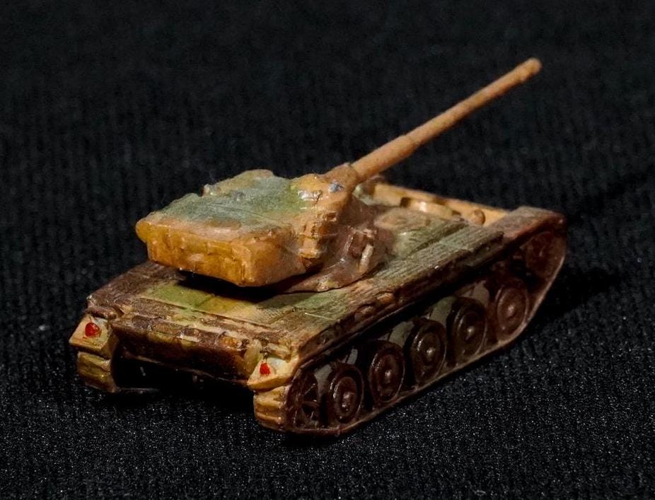 AMX-13 Unpainted Miniature – Dark Grey Resin French Light Tank – 1/48 • 1/56 • 1/64 • 1/72 • 1/76 • 1/87 • 1/100 • 1/144