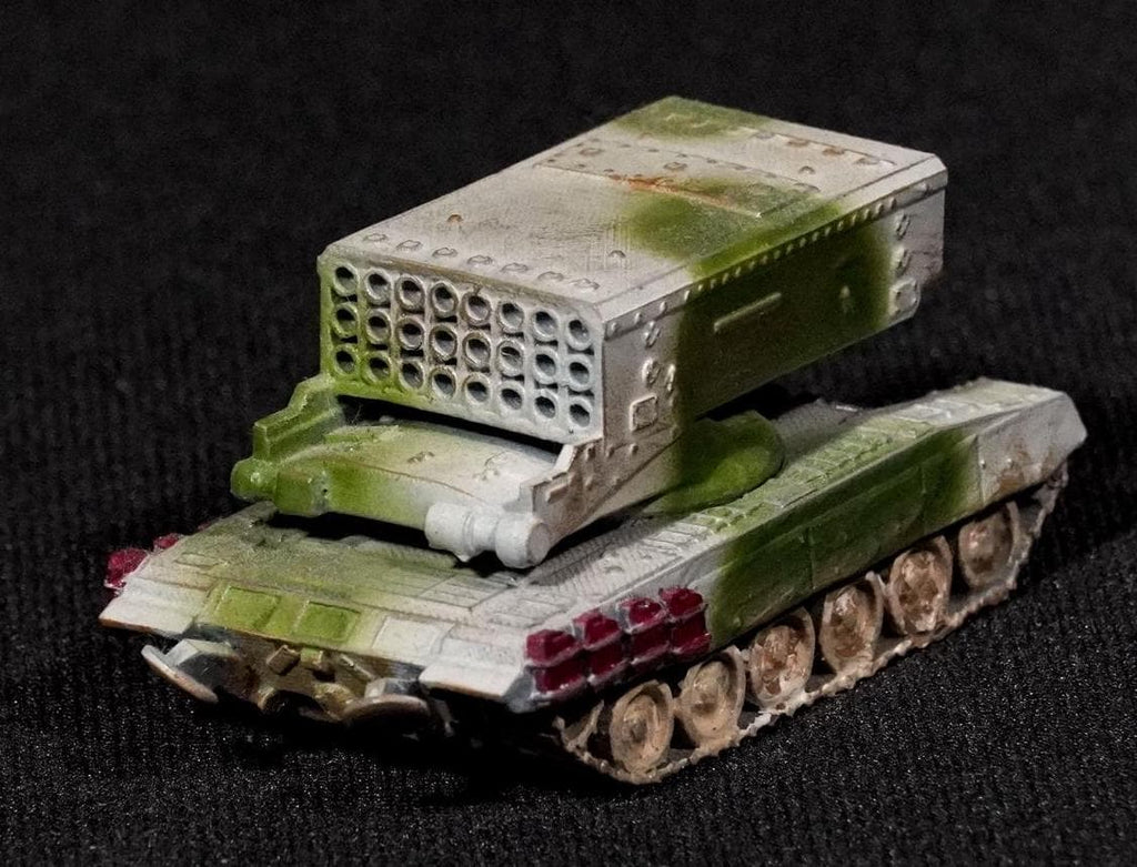 TOS-1 Unpainted Miniature – Dark Grey Resin Heavy Rocket Artillery System – 1/48 • 1/56 • 1/64 • 1/72 • 1/76 • 1/87 • 1/100 • 1/144