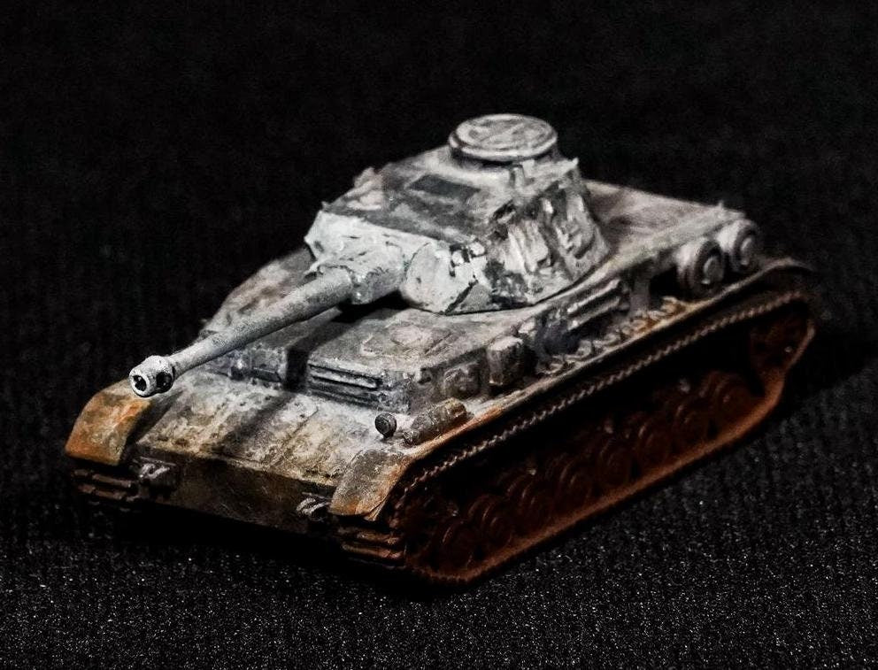 Panzer IV Unpainted Miniature – Dark Grey Resin German Medium Tank – 1/48 • 1/56 • 1/64 • 1/72 • 1/76 • 1/87 • 1/100 • 1/144