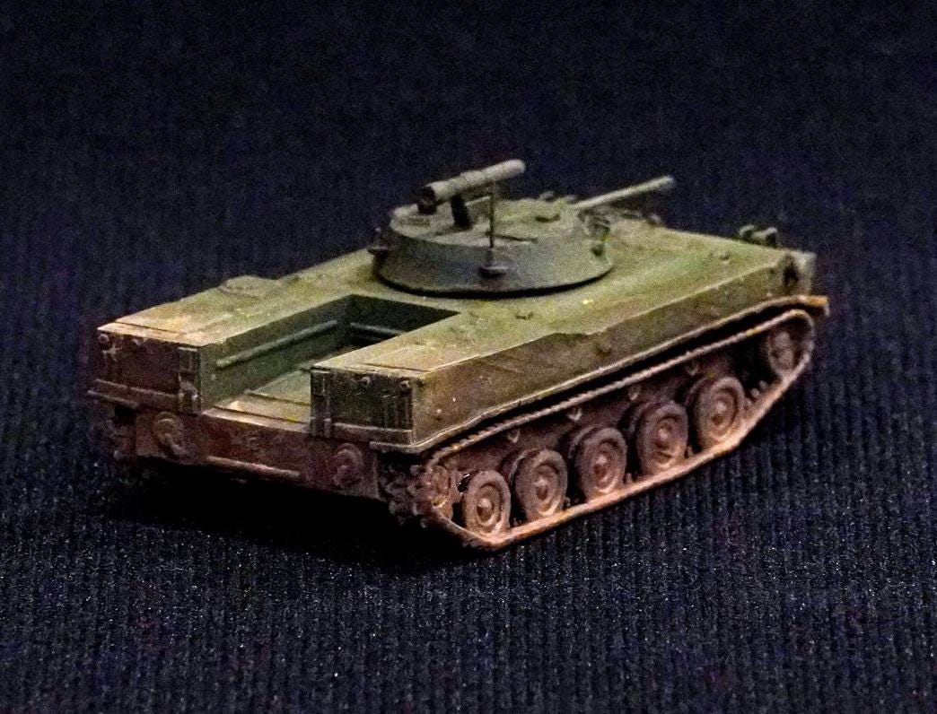 BMD-4 Unpainted Miniature – Dark Grey Resin Airborne IFV – 1/48 • 1/56 • 1/64 • 1/72 • 1/76 • 1/87 • 1/100 • 1/144