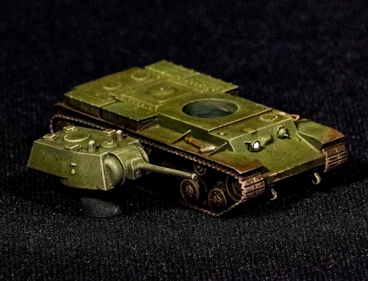 KV-1 Unpainted Miniature – Dark Grey Resin Soviet Heavy Tank – 1/48 • 1/56 • 1/64 • 1/72 • 1/76 • 1/87 • 1/100 • 1/144
