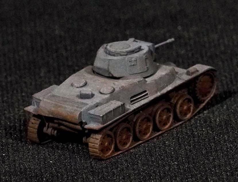 38M Toldi Unpainted Miniature – Dark Grey Resin Hungarian Light Tank – 1/48 • 1/56 • 1/64 • 1/72 • 1/76 • 1/87 • 1/100 • 1/144