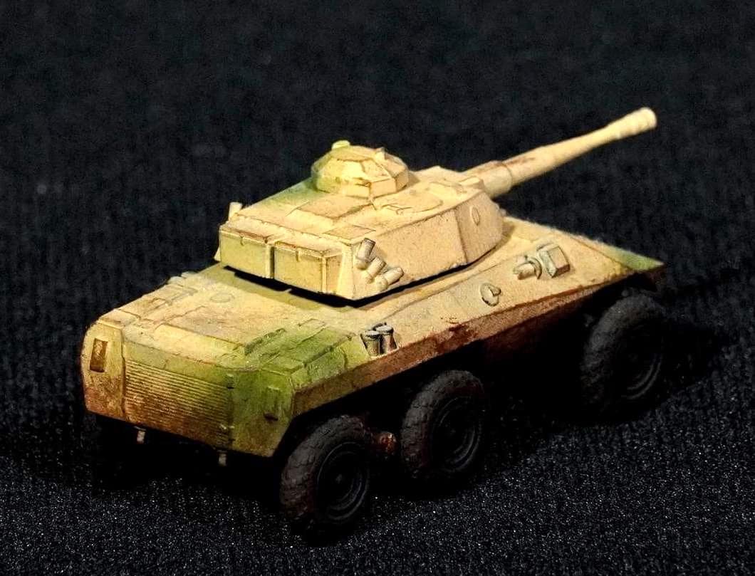 EE-9 Cascavel Unpainted Miniature – Dark Grey Resin Brazilian Armoured Car – 1/48 • 1/56 • 1/64 • 1/72 • 1/76 • 1/87 • 1/100 • 1/144