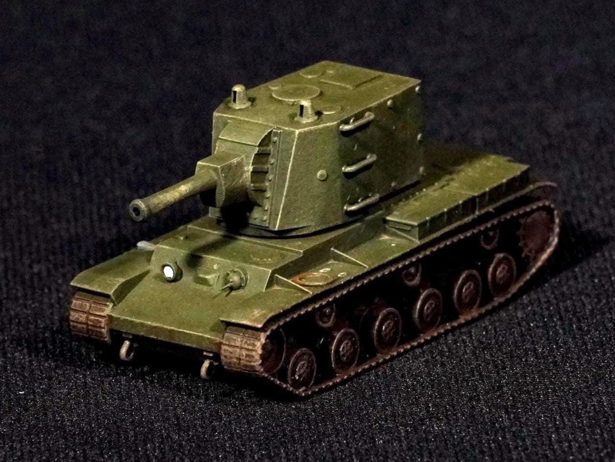 KV-2 Unpainted Miniature – Dark Grey Resin Soviet Heavy Tank – 1/48 • 1/56 • 1/64 • 1/72 • 1/76 • 1/87 • 1/100 • 1/144