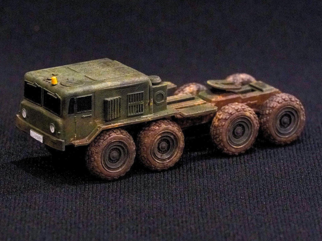 MAZ-537 Unpainted Miniature – Dark Grey Resin Soviet Heavy Tractor – 1/48 • 1/56 • 1/64 • 1/72 • 1/76 • 1/87 • 1/100 • 1/144