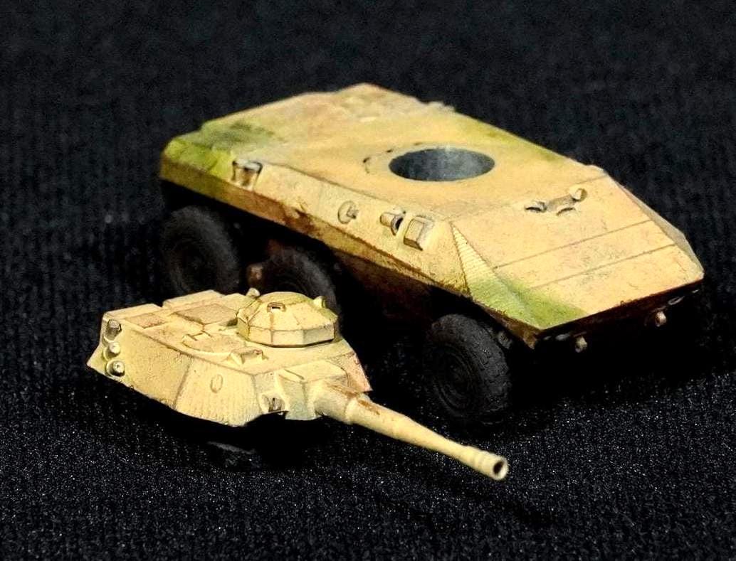 EE-9 Cascavel Unpainted Miniature – Dark Grey Resin Brazilian Armoured Car – 1/48 • 1/56 • 1/64 • 1/72 • 1/76 • 1/87 • 1/100 • 1/144