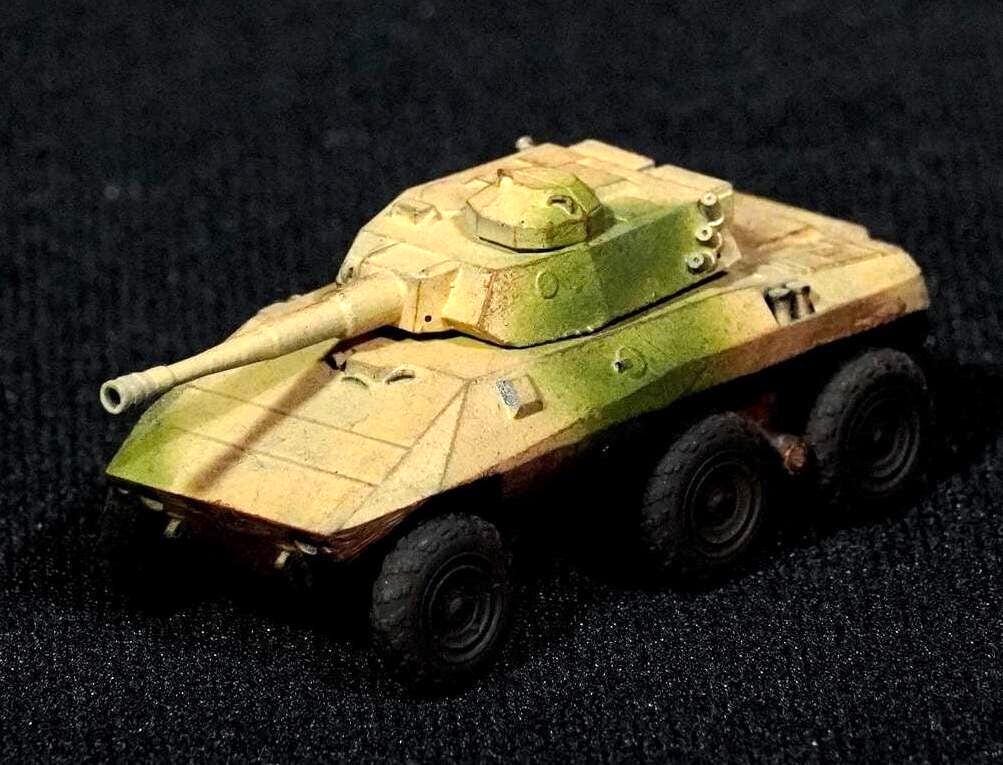 EE-9 Cascavel Unpainted Miniature – Dark Grey Resin Brazilian Armoured Car – 1/48 • 1/56 • 1/64 • 1/72 • 1/76 • 1/87 • 1/100 • 1/144