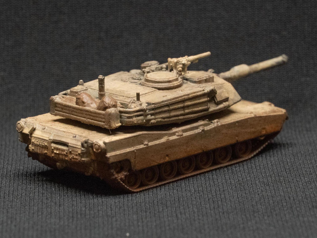 M1 Abrams Unpainted Miniature – Dark Grey Resin U.S. Main Battle Tank – 1/48 • 1/56 • 1/64 • 1/72 • 1/76 • 1/87 • 1/100 • 1/144