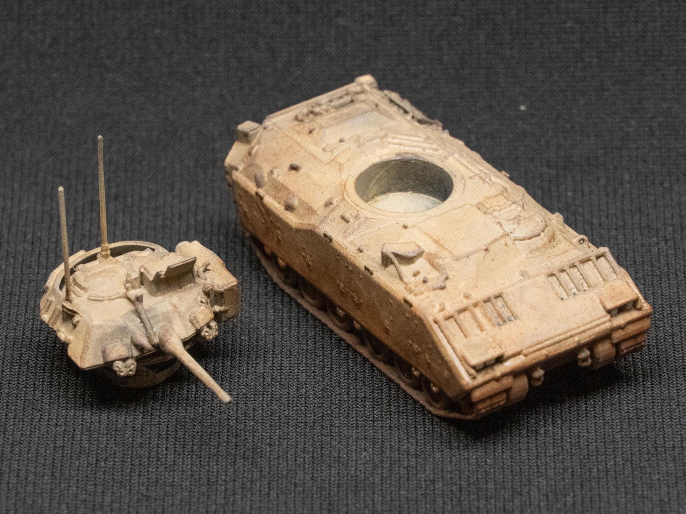 M2 Bradley Unpainted Miniature – Dark Grey Resin U.S. Infantry Fighting Vehicle – 1/48 • 1/56 • 1/64 • 1/72 • 1/76 • 1/87 • 1/100 • 1/144
