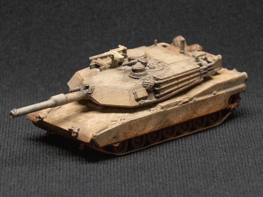 M1 Abrams Unpainted Miniature – Dark Grey Resin U.S. Main Battle Tank – 1/48 • 1/56 • 1/64 • 1/72 • 1/76 • 1/87 • 1/100 • 1/144