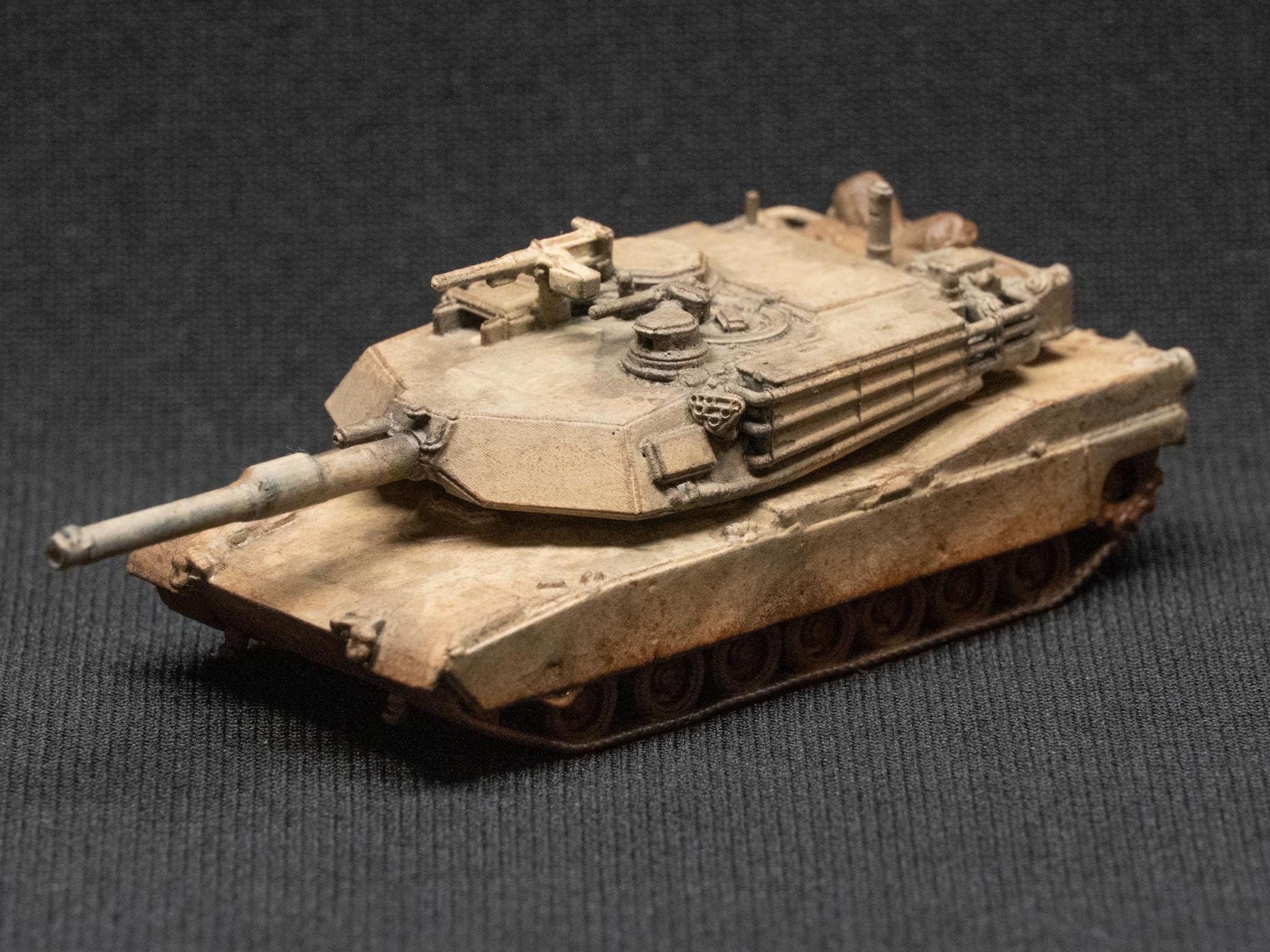 M1 Abrams Unpainted Miniature – Dark Grey Resin U.S. Main Battle Tank – 1/48 • 1/56 • 1/64 • 1/72 • 1/76 • 1/87 • 1/100 • 1/144
