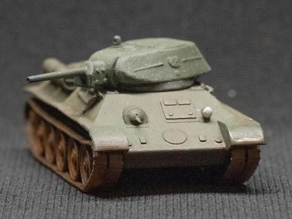 T-34/57 Unpainted Miniature – Dark Grey Resin Soviet Medium Tank – 1/48 • 1/56 • 1/64 • 1/72 • 1/76 • 1/87 • 1/100 • 1/144