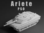 C1 Ariete PSO Unpainted Miniature – Dark Grey Resin Italian Main Battle Tank – 1/48 • 1/56 • 1/64 • 1/72 • 1/76 • 1/87 • 1/100 • 1/144