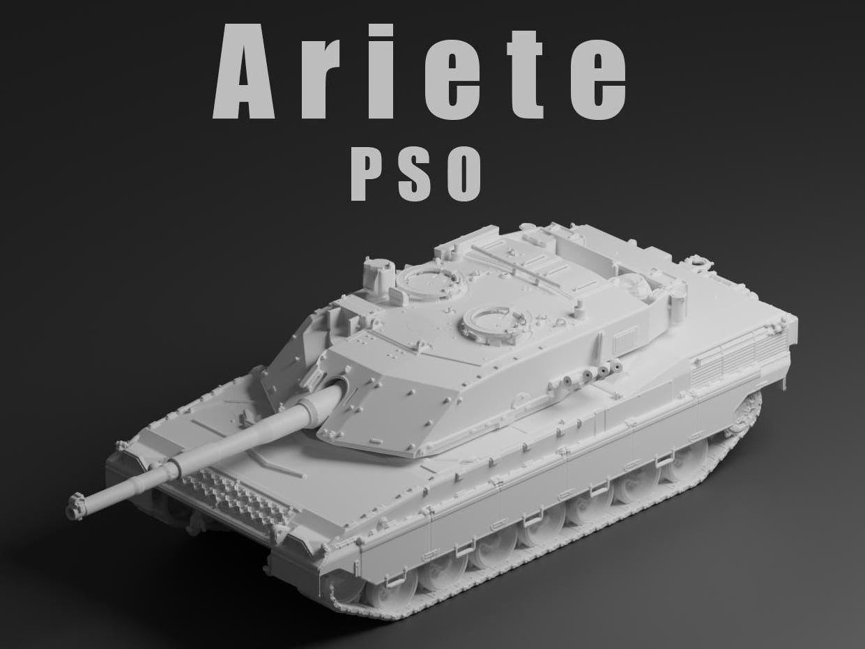C1 Ariete PSO Unpainted Miniature – Dark Grey Resin Italian Main Battle Tank – 1/48 • 1/56 • 1/64 • 1/72 • 1/76 • 1/87 • 1/100 • 1/144