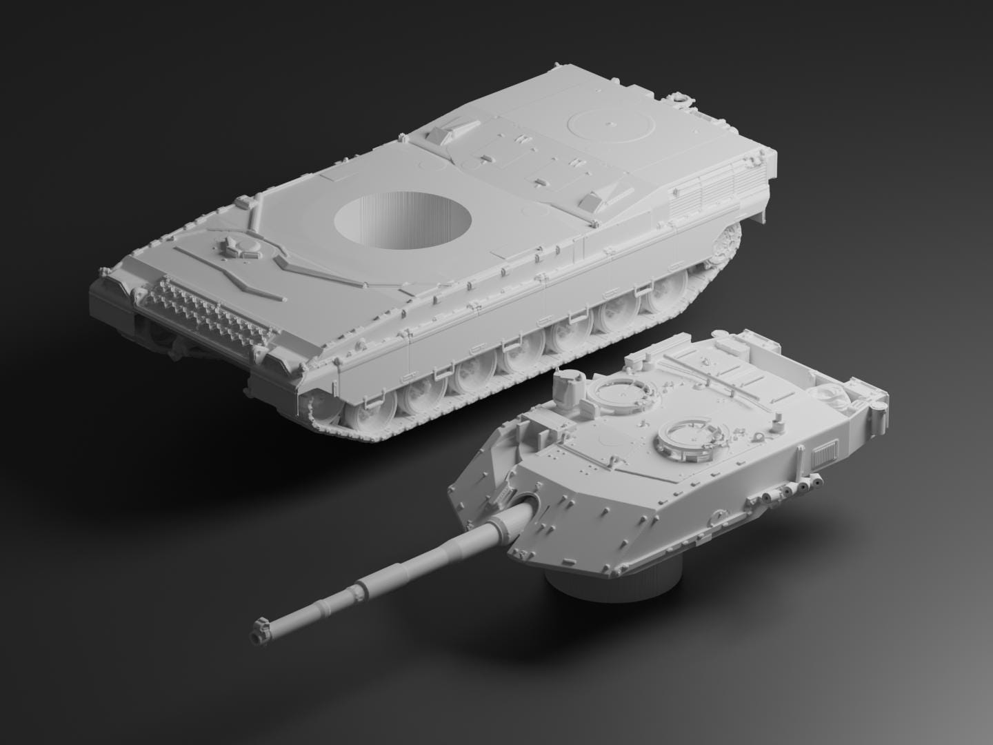 C1 Ariete PSO Unpainted Miniature – Dark Grey Resin Italian Main Battle Tank – 1/48 • 1/56 • 1/64 • 1/72 • 1/76 • 1/87 • 1/100 • 1/144