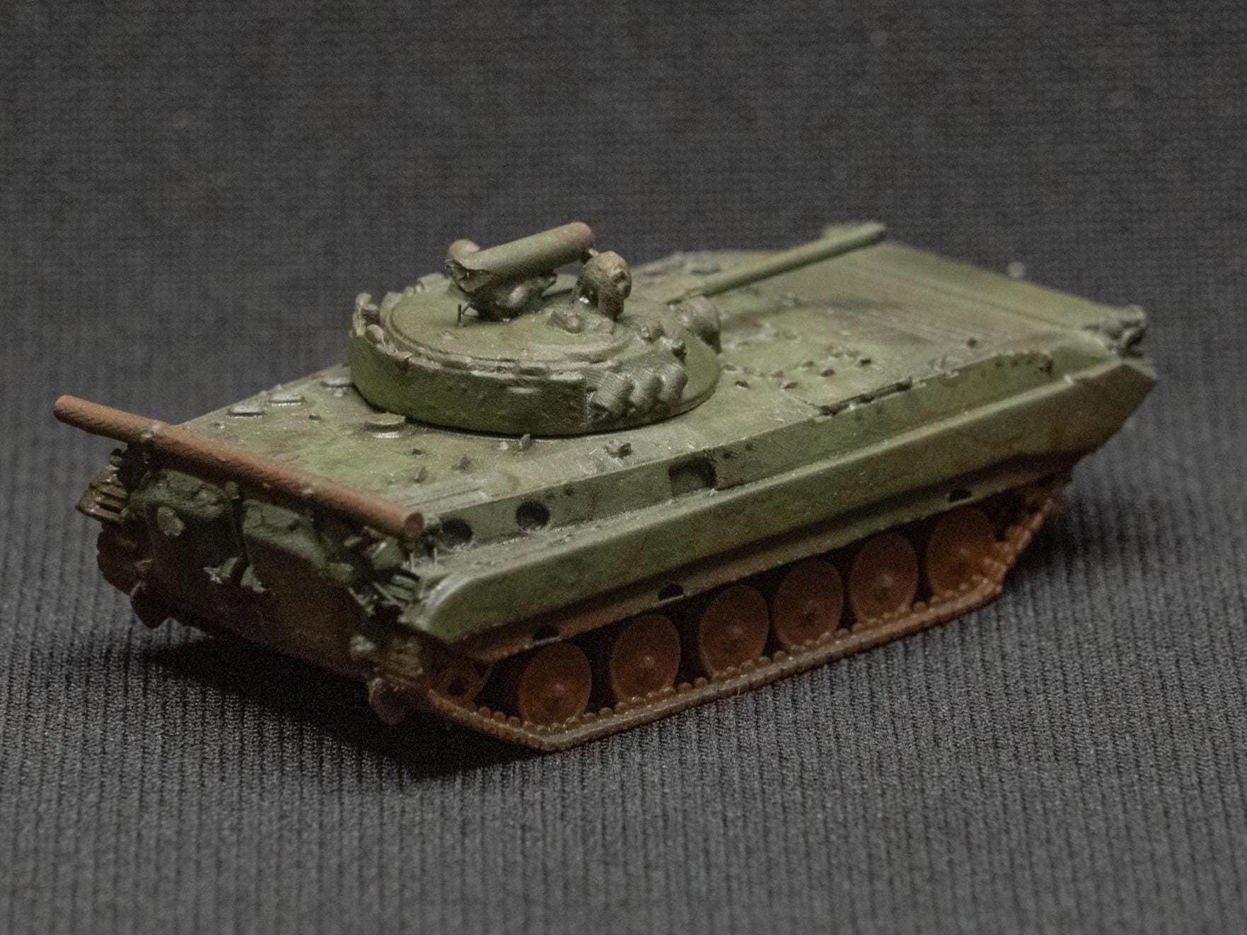 BMP-2 Unpainted Miniature – Dark Grey Resin Infantry Fighting Vehicle – 1/48 • 1/56 • 1/64 • 1/72 • 1/76 • 1/87 • 1/100 • 1/144