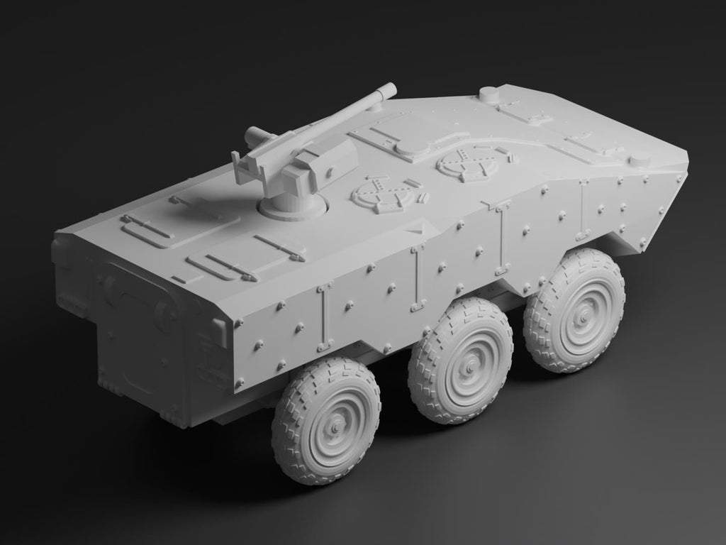 VBTP-MR Guarani Unpainted Miniature – Dark Grey Resin Brazilian 6x6 Armored Vehicle – 1/48 • 1/56 • 1/64 • 1/72 • 1/76 • 1/87 • 1/100 • 1/144