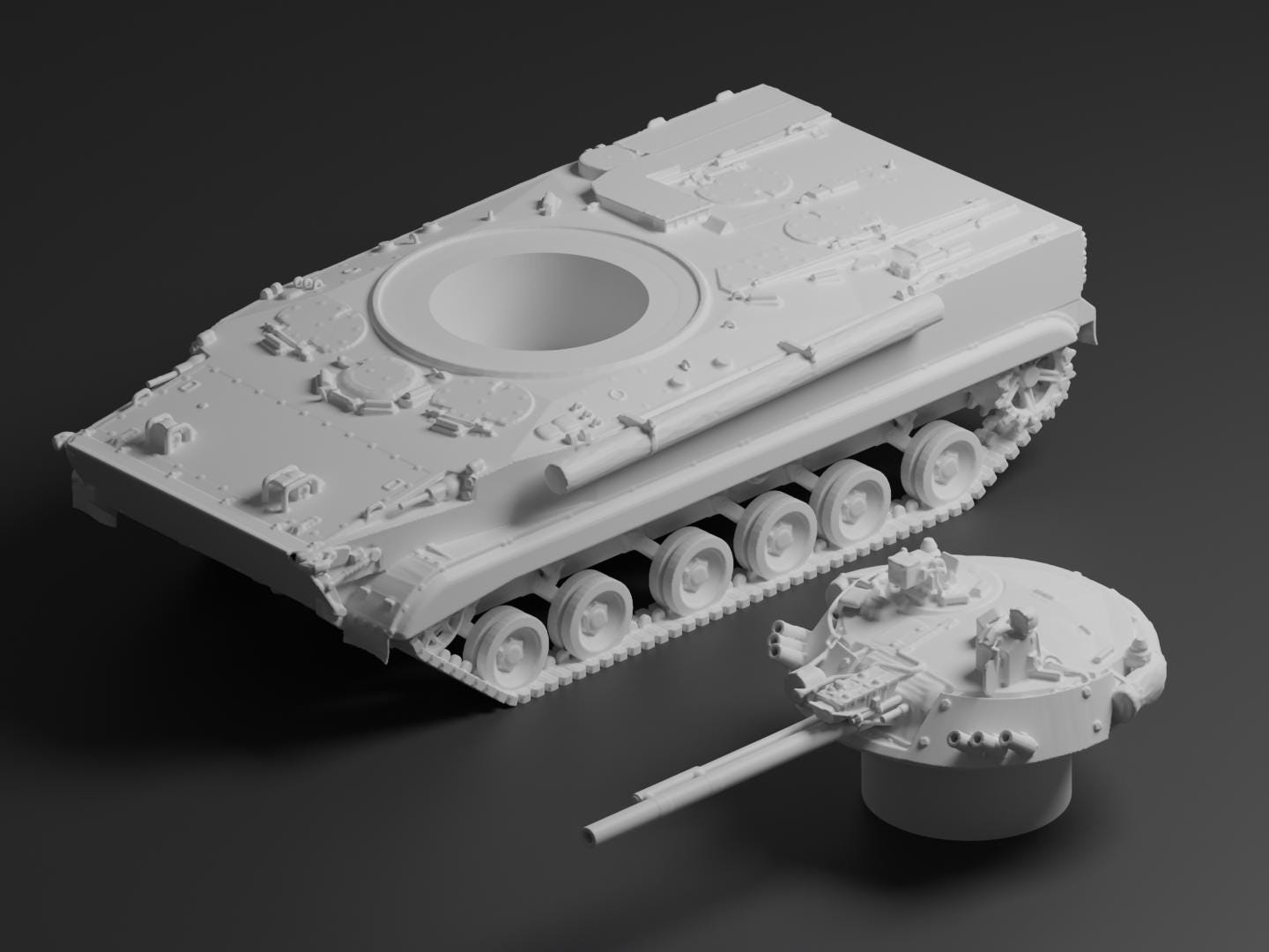 BMP-3 Unpainted Miniature – Dark Grey Resin Infantry Fighting Vehicle – 1/48 • 1/56 • 1/64 • 1/72 • 1/76 • 1/87 • 1/100 • 1/144