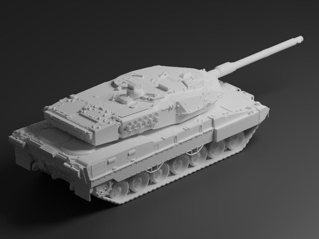 Leopard 2A7 Unpainted Miniature – Dark Grey Resin German Main Battle Tank – 1/48 • 1/56 • 1/64 • 1/72 • 1/76 • 1/87 • 1/100 • 1/144