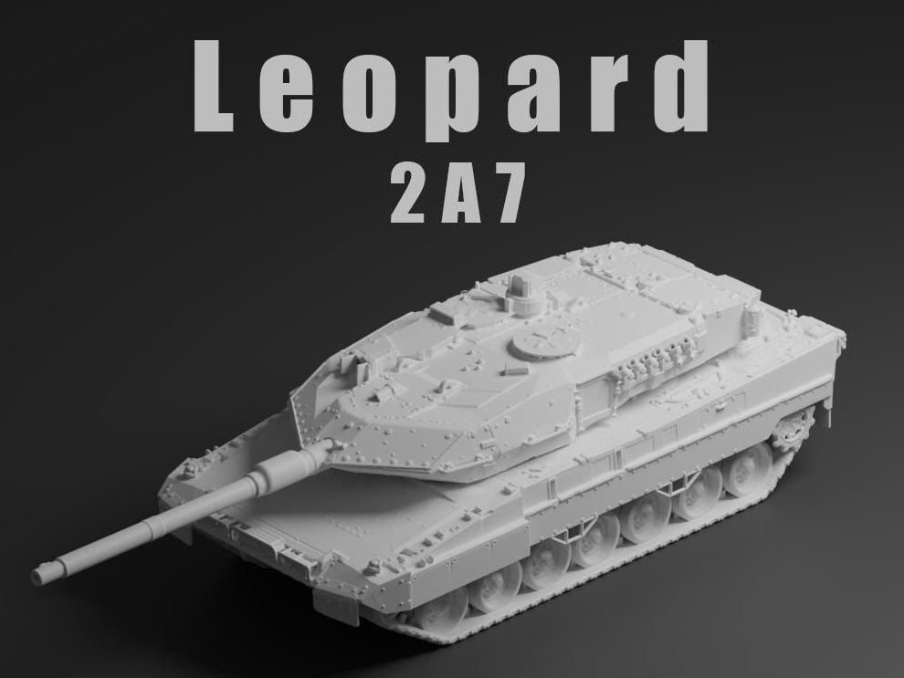 Leopard 2A7 Unpainted Miniature – Dark Grey Resin German Main Battle Tank – 1/48 • 1/56 • 1/64 • 1/72 • 1/76 • 1/87 • 1/100 • 1/144