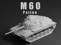 M60 Patton Unpainted Miniature – Dark Grey Resin U.S. Main Battle Tank – 1/48 • 1/56 • 1/64 • 1/72 • 1/76 • 1/87 • 1/100 • 1/144