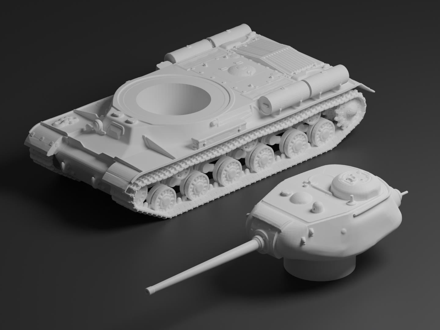 IS-1 Unpainted Miniature – Dark Grey Resin Soviet Heavy Tank – 1/48 • 1/56 • 1/64 • 1/72 • 1/76 • 1/87 • 1/100 • 1/144