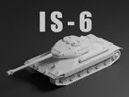 IS-6 Unpainted Miniature – Dark Grey Resin Soviet Experimental Heavy Tank – 1/48 • 1/56 • 1/64 • 1/72 • 1/76 • 1/87 • 1/100 • 1/144
