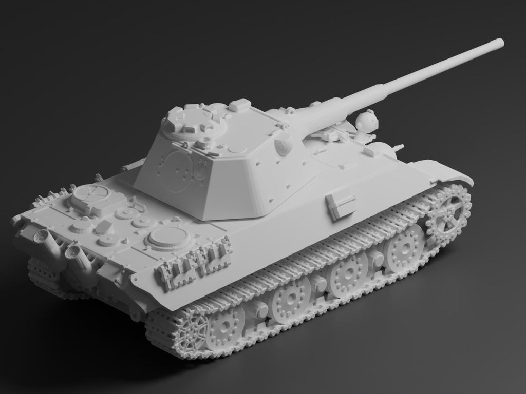 Panzer V Panther G Unpainted Miniature – Dark Grey Resin German Medium Tank – 1/48 • 1/56 • 1/64 • 1/72 • 1/76 • 1/87 • 1/100 • 1/144