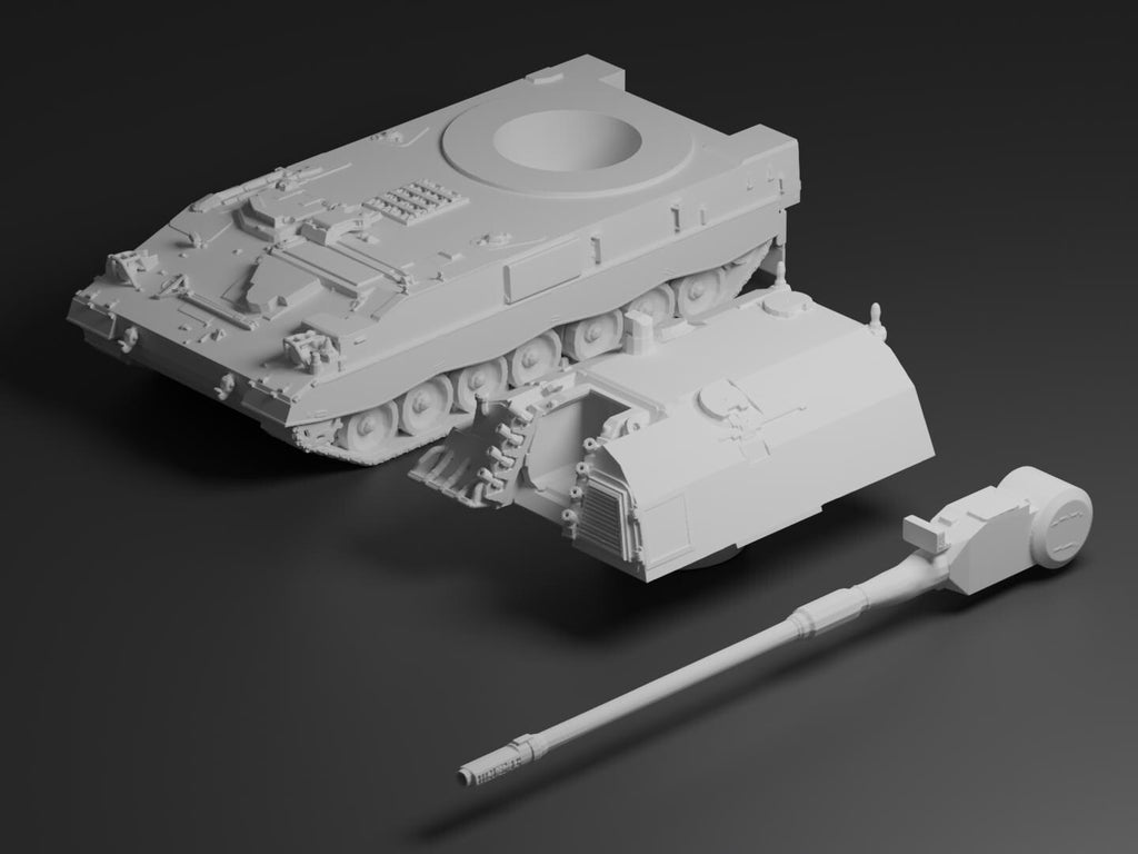 Panzerhaubitze 2000 Unpainted Miniature – Dark Grey Resin German Self-Propelled Howitzer 1/48 • 1/56 • 1/64 • 1/72 • 1/76 • 1/87 • 1/100 • 1/144