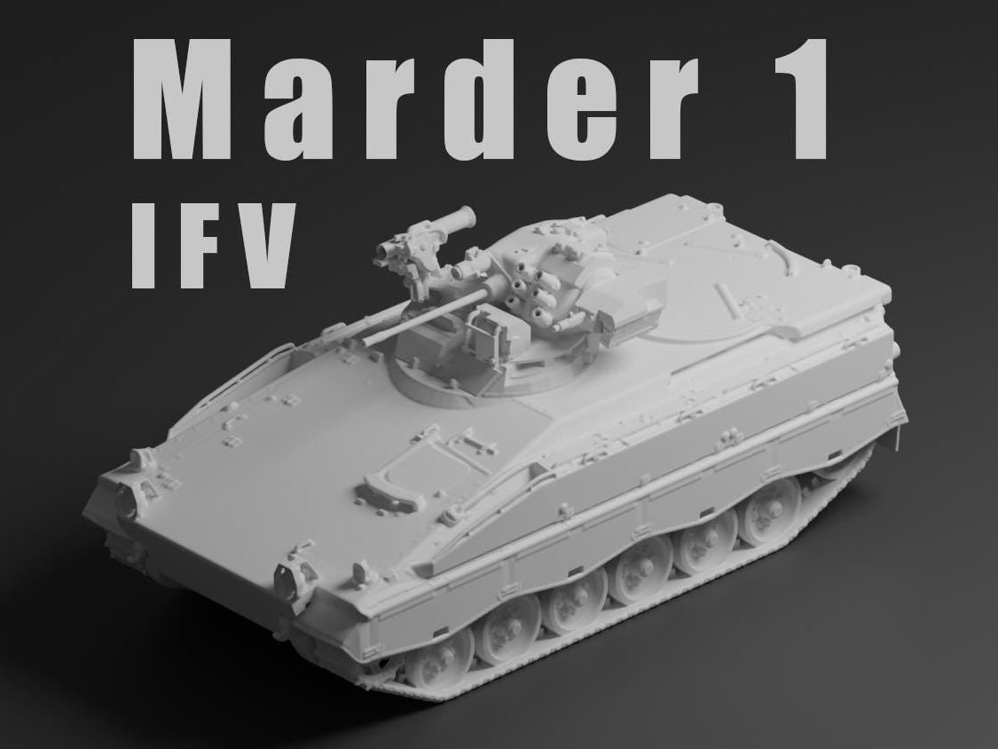 Marder IFV Unpainted Miniature – Dark Grey Resin German Infantry Fighting Vehicle – 1/48 • 1/56 • 1/64 • 1/72 • 1/76 • 1/87 • 1/100 • 1/144