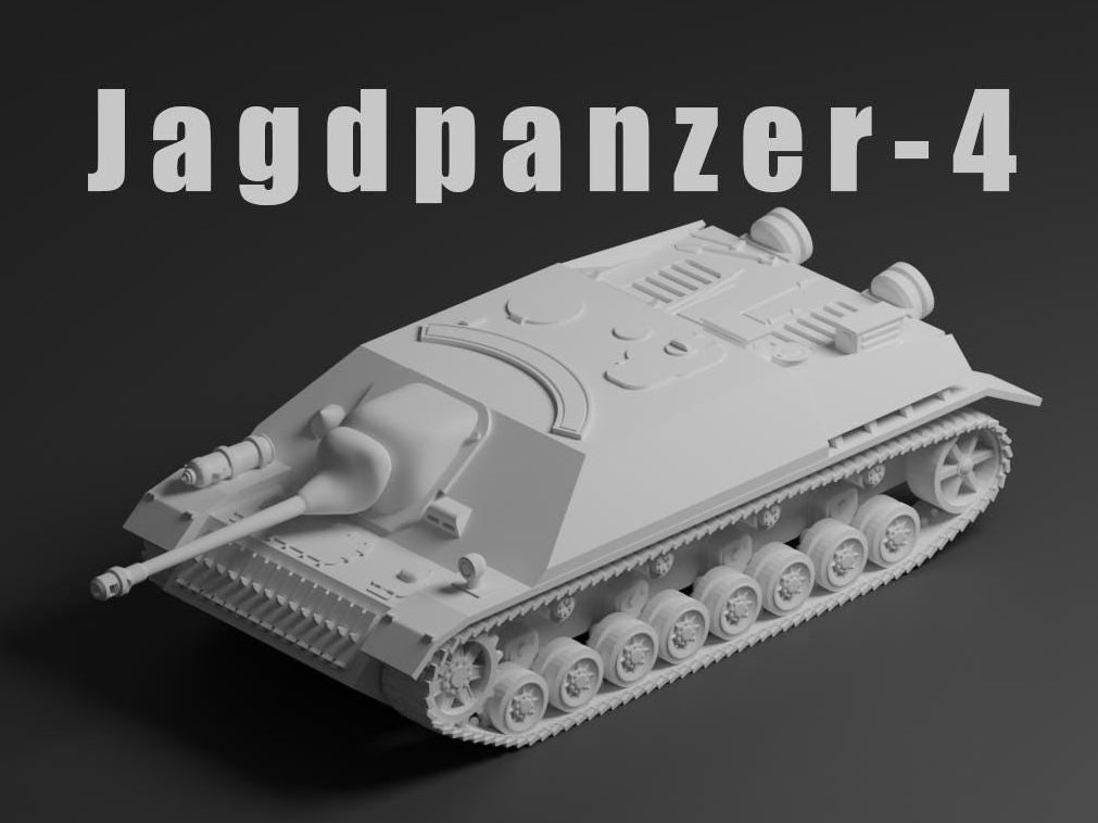 Jagdpanzer IV Unpainted Miniature – Dark Grey Resin German Tank Destroyer – 1/48 • 1/56 • 1/64 • 1/72 • 1/76 • 1/87 • 1/100 • 1/144