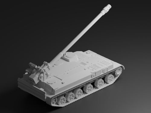 2S5 Giatsint-S Unpainted Miniature – Dark Grey Resin Artillery Model – 1/48 • 1/56 • 1/64 • 1/72 • 1/76 • 1/87 • 1/100 • 1/144