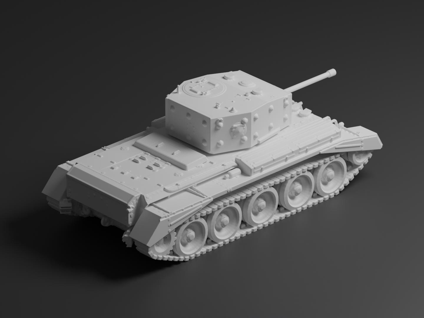 Cromwell Mk I Unpainted Miniature – Dark Grey Resin British Cruiser Tank – 1/48 • 1/56 • 1/64 • 1/72 • 1/76 • 1/87 • 1/100 • 1/144
