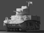 M3 Stuart Unpainted Miniature – Dark Grey Resin U.S. Light Tank – 1/48 • 1/56 • 1/64 • 1/72 • 1/76 • 1/87 • 1/100 • 1/144