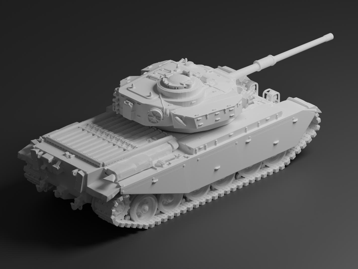 Centurion Mk 10 Unpainted Miniature – Dark Grey Resin British Main Battle Tank – 1/48 • 1/56 • 1/64 • 1/72 • 1/76 • 1/87 • 1/100 • 1/144