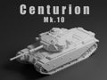 Centurion Mk 10 Unpainted Miniature – Dark Grey Resin British Main Battle Tank – 1/48 • 1/56 • 1/64 • 1/72 • 1/76 • 1/87 • 1/100 • 1/144
