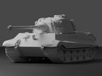 Tiger II Unpainted Miniature – Dark Grey Resin German Heavy Tank – 1/48 • 1/56 • 1/64 • 1/72 • 1/76 • 1/87 • 1/100 • 1/144