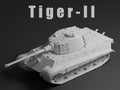 Tiger II Unpainted Miniature – Dark Grey Resin German Heavy Tank – 1/48 • 1/56 • 1/64 • 1/72 • 1/76 • 1/87 • 1/100 • 1/144