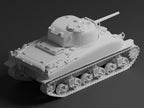 M4A1 Sherman Unpainted Miniature – Dark Grey Resin U.S. Medium Tank – 1/48 • 1/56 • 1/64 • 1/72 • 1/76 • 1/87 • 1/100 • 1/144