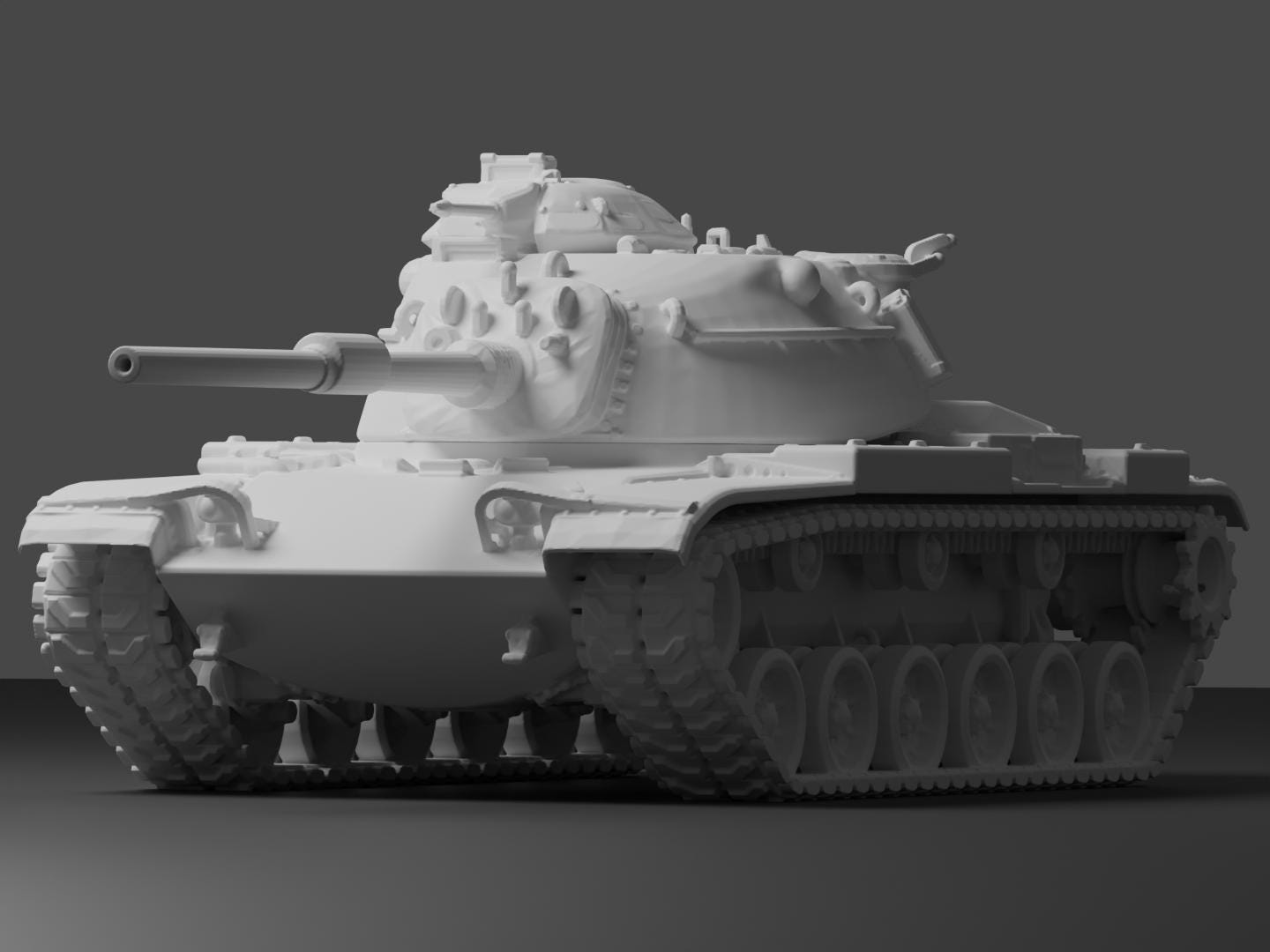 M60 Patton Unpainted Miniature – Dark Grey Resin U.S. Main Battle Tank – 1/48 • 1/56 • 1/64 • 1/72 • 1/76 • 1/87 • 1/100 • 1/144